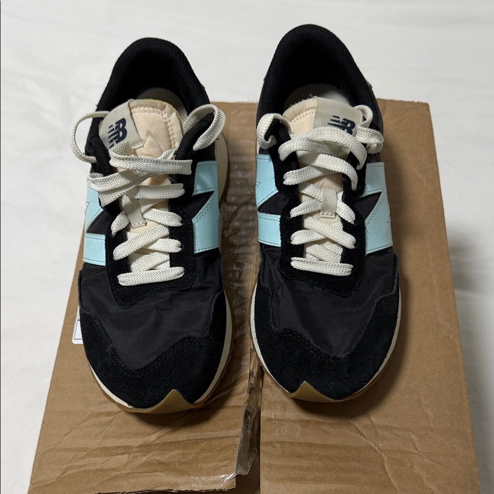 New Balance Black Sneakers with Light Blue 'N' Accent - Picture 2 of 5